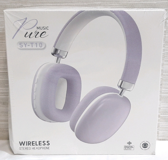 New Pure Musix SY-T10 Wireless Headphones, Purple