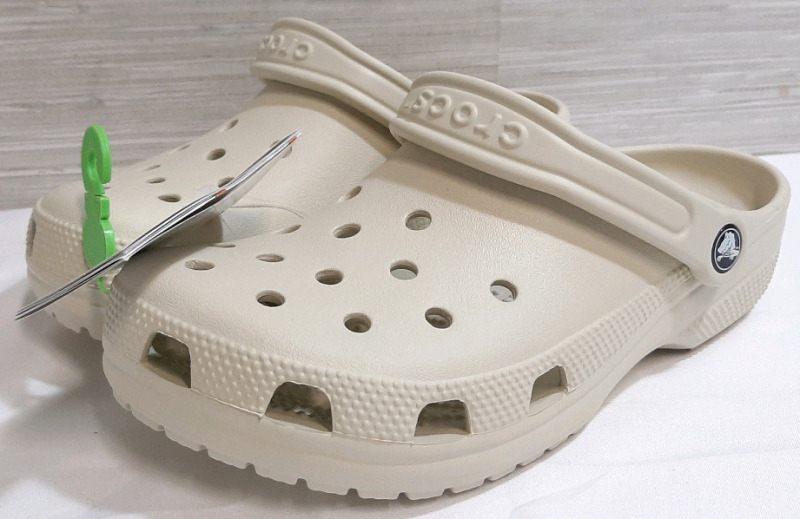 New Classic Grey Pair of Crocs, Size m6/w8