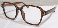 New Pair of Cheetah Print Color Frame Glasses
