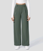 New Women's XS Halara HaloTek Air&trade; High Waisted Side Pocket Straight Leg Work Pants.