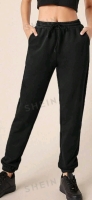 New sz XL Women's Waffle Style Track Pants- Black