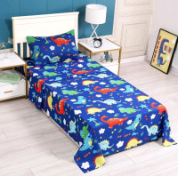 New | 3 Pc Cloele Dinosaur Twin Sheets Set for Boys | Includes Flat & Fitted Sheet + Pillowcase