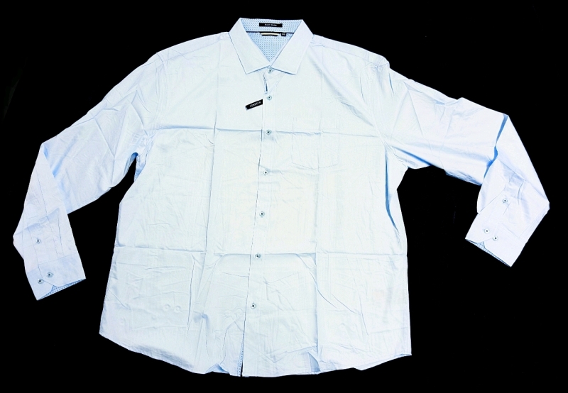 New Size XXL Men's Bamboo Blend Dress Shirt with Stretch : Light Blue (Seriously Soft & Smooth!)