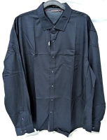 New Size XXL Men's Bamboo Blend Dress Shirt with Stretch : Dark Blue (Seriously Soft & Smooth!)