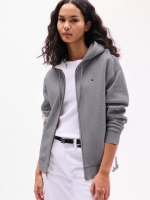 New Size Medium Ladies TOMMY HILFIGER Relaxed Full Zip Fleece Hoodie | Retails $79.50