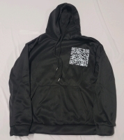 New - Sz. Medium Unisex Black Hoodie with Surprise QR Code ; )
