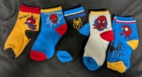 New: 5 Pairs Spiderman Kids Socks - Size Youth 3-8