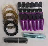 New | Ladies Beauty Lot | Includes Hair Ties, Clips and 2 Perfume to Go Bottles