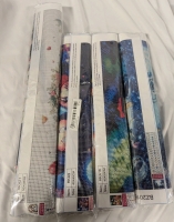 4 Disney Themed Diamond Painting Canvases. Largest 19.69" x 19.69".
