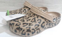 New Pair of Classic Printed Clog Crocs, Size m6/w8