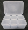 New - Large Clear Container w/Lid & Six (6) Small Containers w/Lids . - 2