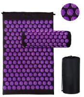 New Lotus Acupressure Massager Mat with Pillow & Carrying Case : Pain, Stress Relief | 15.75" x 25.5"