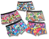 5 New Pairs XXL Men's Colorful Graffiti Boxer Briefs