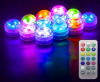 New - 8Pc Wireless Colorful LED Interior Ambient Light w/Remote Control . Battery Operated Mini Lantern Decoration . Each Light measures 1 1/8" diameter - 2
