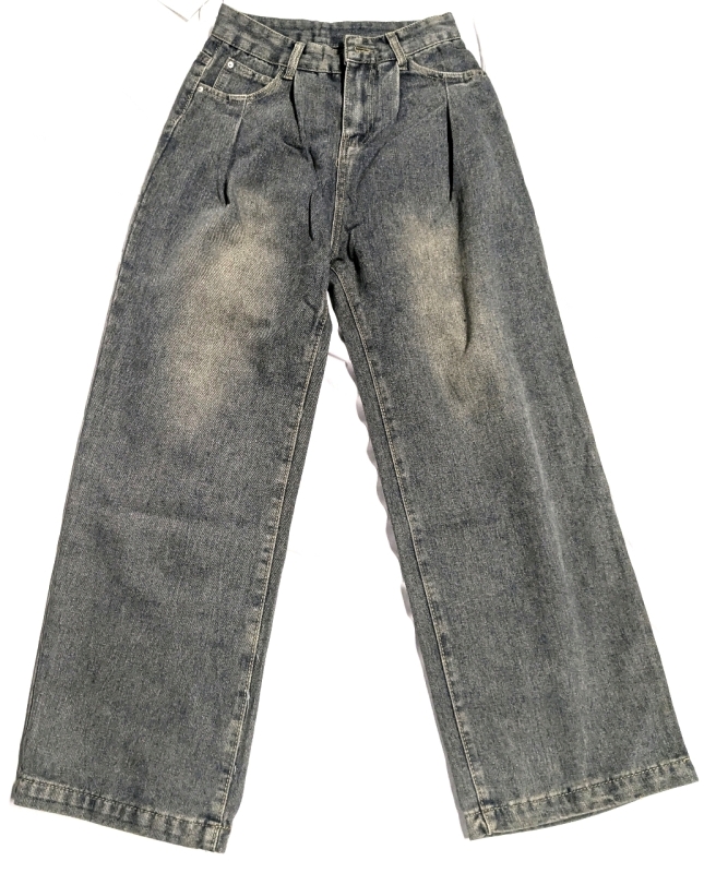 New Size XS Women's Petite American Vintage Straight Wide-Leg Jeans | Waist 12.25" Across