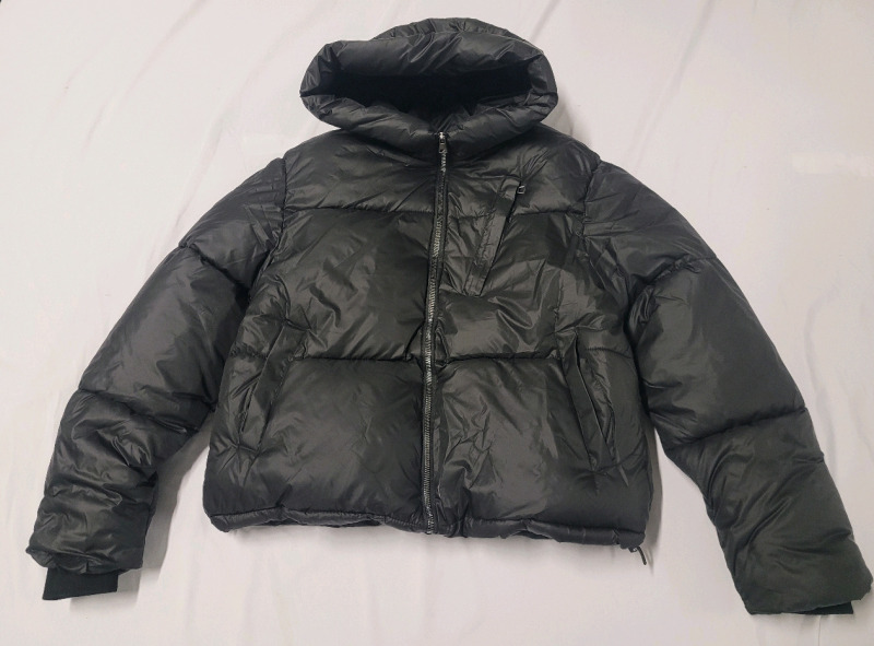 New - Sz. Small Women's Black Puffy Winter Jacket w/Hood