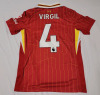 New - Sz. Small Premier League Soccer 2024/25 Liverpool LFC #4 Virgil van Dijk Red Home Jersey . - 2