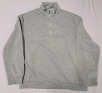 New - Sz. Large Grey Sweater w/Quarter Zipper Front