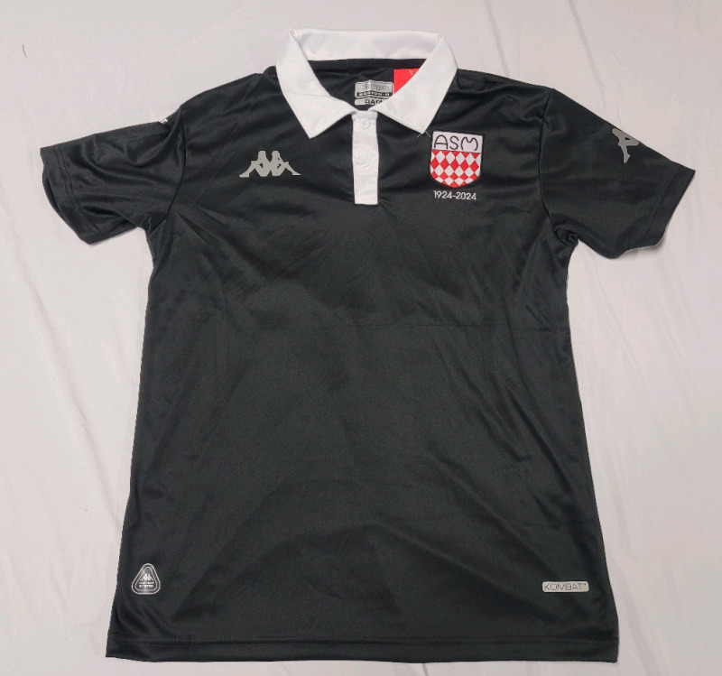 New - Sz. Medium AS Monaco FC 100th Anniversary Soccer Jersey , Black