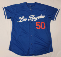New - Sz. Medium MLB Baseball Los Angeles Dodgers #50 Mookie Betts Away Jersey