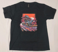 New - Sz. Large Japanese Theme Hot Rod Black T-Shirt