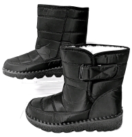 New Size 36 Womens Lined Puffer-Style Above-Ankle Winter Boots with Side Velcro