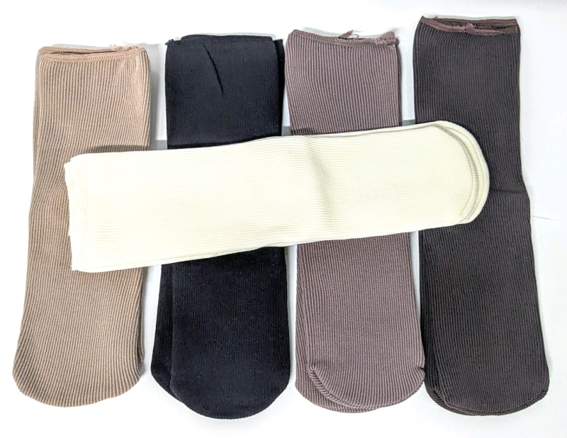 5 New Pairs O/S Soft Ribbed Socks | Each 11" Long Total