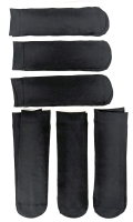 6 New Pairs O/S Semi-Sheer Lightweight Tights-Like Socks | 10" Total Length