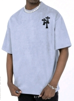 New sz XL Men's Manfinity Loose Fit Men's Drop Shoulder Cross Embroidery Vintage T-Shirt