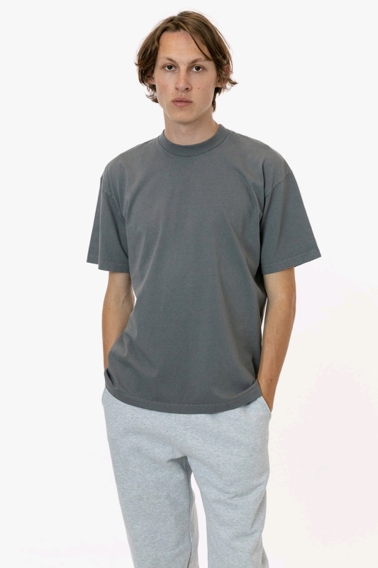 New Size Large Unisex LOS ANGELES APPAREL 6.5oz 100% Shrink-Free Cotton Garment Dye Crew Neck T-Shirt | Retails $35