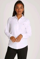 New Size Med Women's TOMMY HILFIGER Original Co Poplin Regular Fit Stretch Button-Up Shirt | Retails $79.50