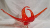 Large orange Chalet style art glass - 2