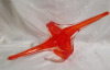 Large orange Chalet style art glass - 6