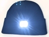 2 New O/S Knitted Beanies with Super Bright LED Lights - 2