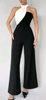 New sz Large Women's Elegant Jumpsuit - Black and White