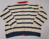 New - Sz. XL Women's French Striped Sweater w/Contrasting Round Neck - 2
