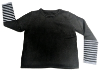 New Size XL Women's Knitted Super Soft Striped Sleeves Sweater