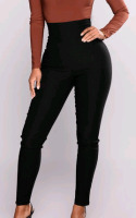 New - Sz. XL Women's FashionNova Venetian High Rise Pants , Black