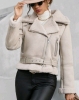New sz Large Women's Faux Suede Shearling Aviator Winter Jacket Retails for $97
