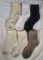 6 New | Pairs Of Micro Crew Socks { Assorted Colours }