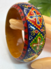 Tibetan Wrap Bracelet / Egyptian Bangle / Large Egg Yolk Amber Necklace - 2