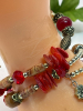 Tibetan Wrap Bracelet / Egyptian Bangle / Large Egg Yolk Amber Necklace - 3