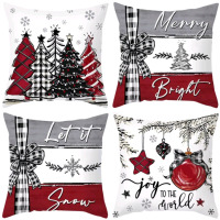 4 New | Square Decorative Christmas Themed Pillow Cases