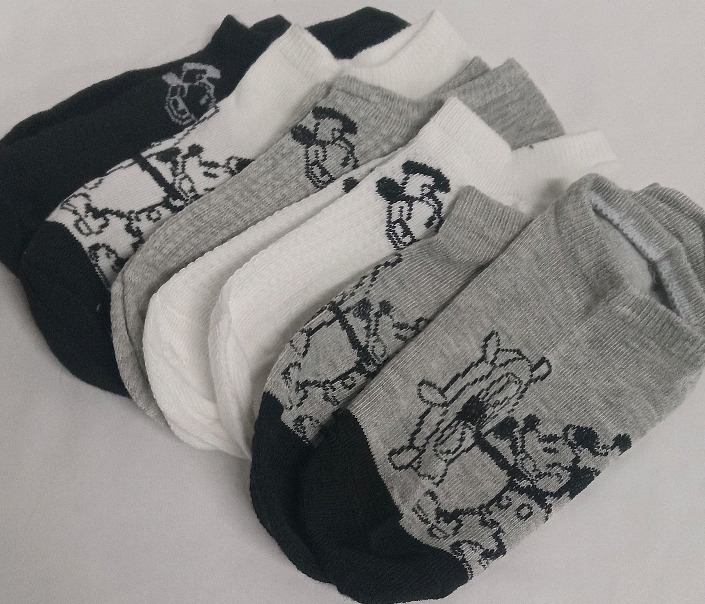 5 New | Woman's Vintage Style Mickey Mouse Ankle Socks