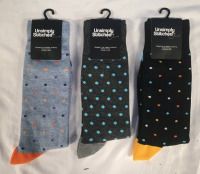 New | 3 Pairs Size:US 8-13 Unisex Unsimply Stitched Polka Dot Themed Socks