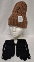 New sz Large Adult Gloves & sz O/S Knit Toque