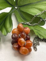 Retro Agate Wire Wrapped Cluster Necklace