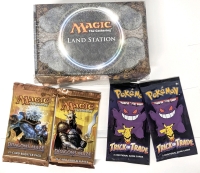New Magic the Gathering MTG Land Station + 2x Dragons Maze 15-Card Booster Packs + 2x Pok&eacute;mon TCG Trick or Trade 3-Card Game Packs