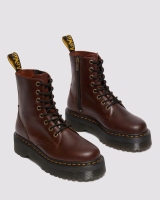 New sz W9/M8 DR. MARTENS Jadon Boot Pull Up Leather Platforms Dark Brown Retails for $140