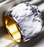 New Stainless Steel 316 18K Plated Golden High Polish Ring Size 10